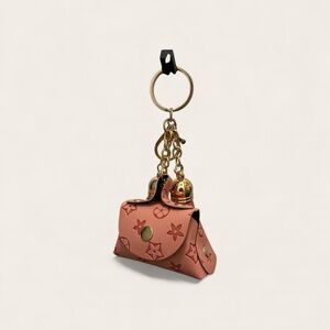 Elegant Pink Keychain Bag Charm